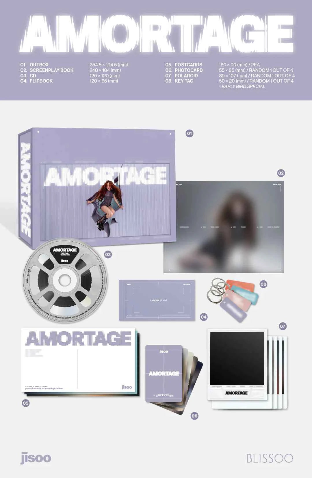 jisoo mini album - amortage (purple ver.) cd