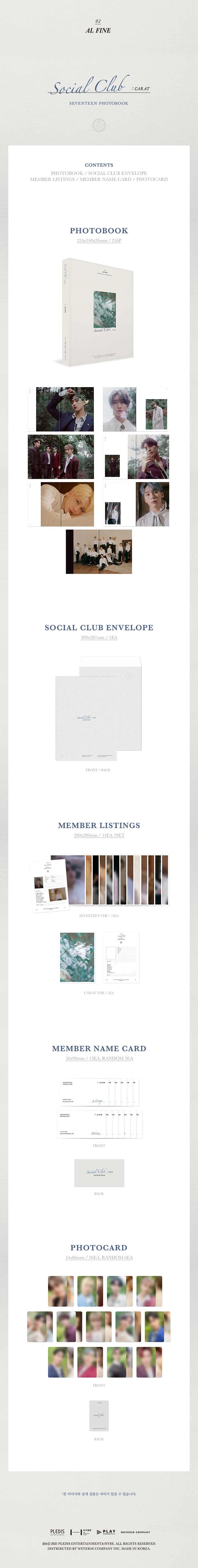 seventeen - photobook 'social club : carat' al fine ver.