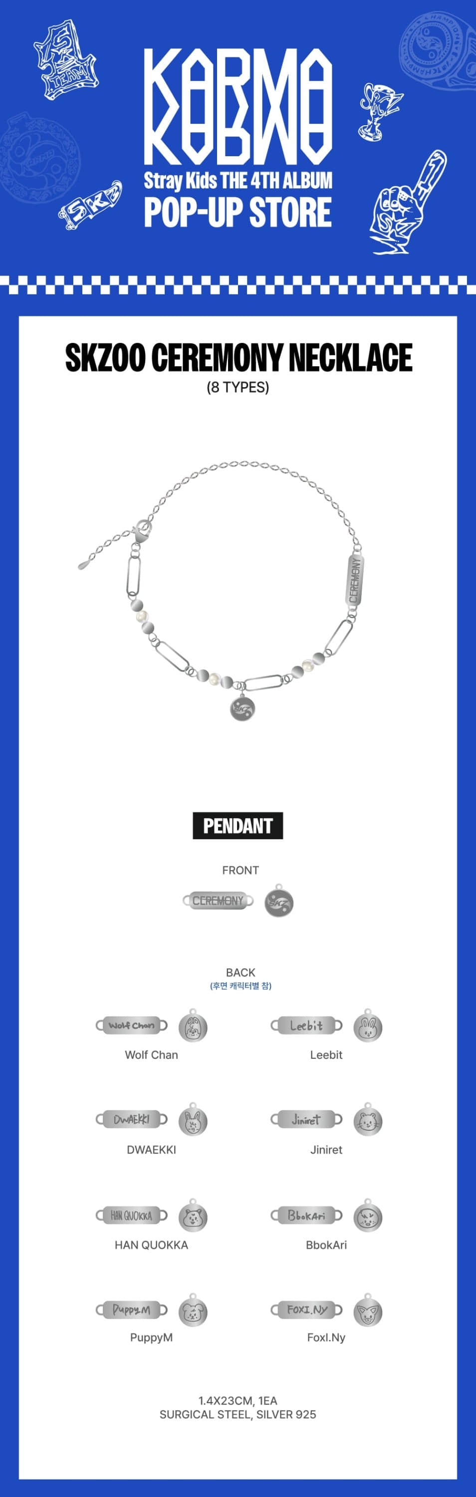 stray kids karma - skzoo ceremony necklace