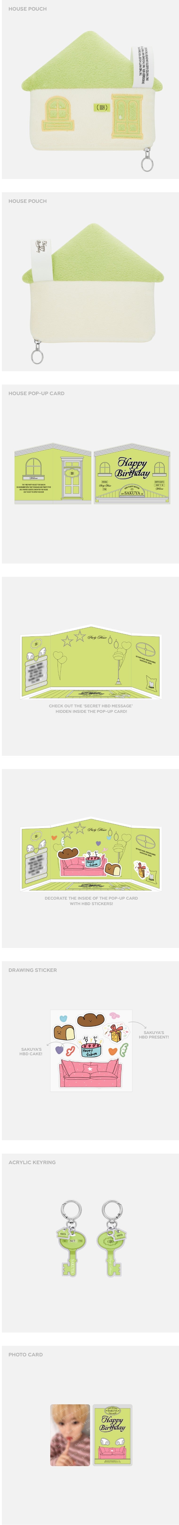 nct wish - sakuya artist birthday pouch pack