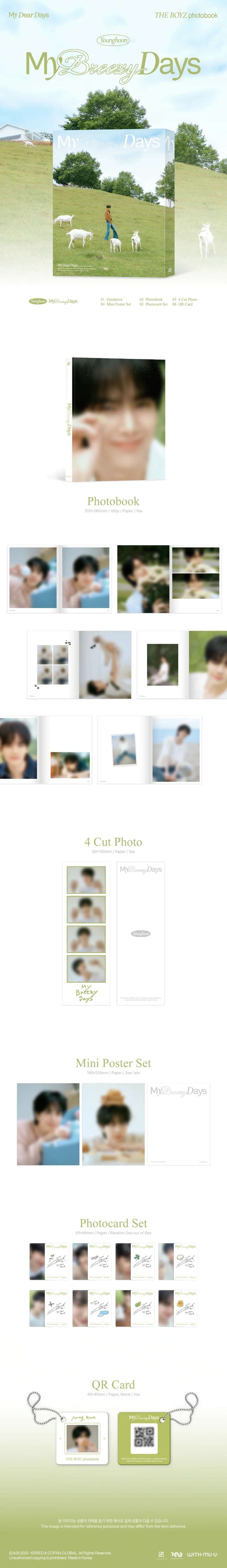 the boyz - [my dear days] photobook (younghoon - my breezy days)