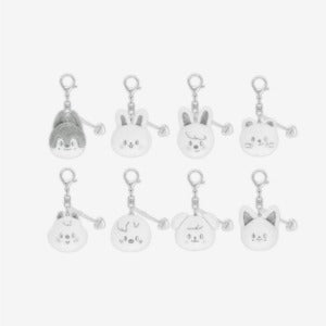 stray kids - [celebrate] skzoo face keyring silver ver.