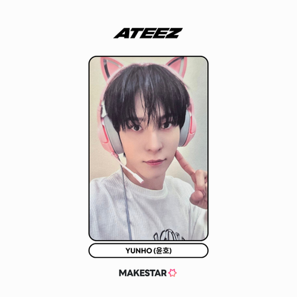 [makestar] ateez - [golden hour : part. 3 us/mexico lucky draw pink cat ver.] photocard