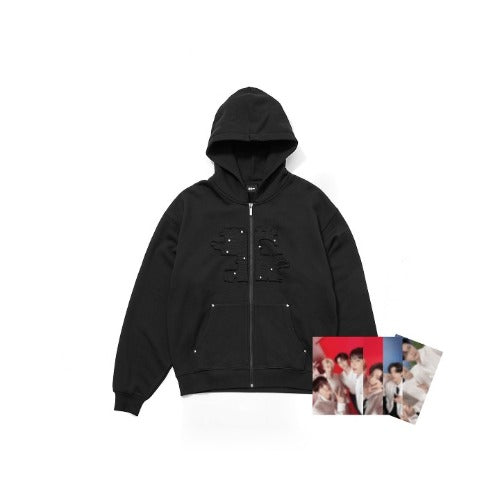 enhypen - [walk the line final] stud zip-up hoodie