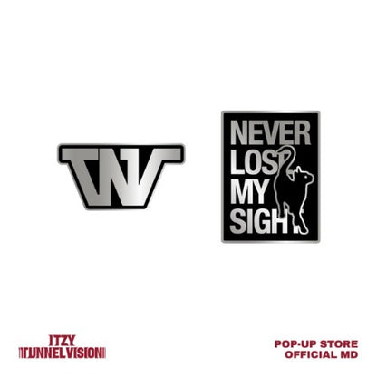 itzy - [tunnel vision] metal badge set