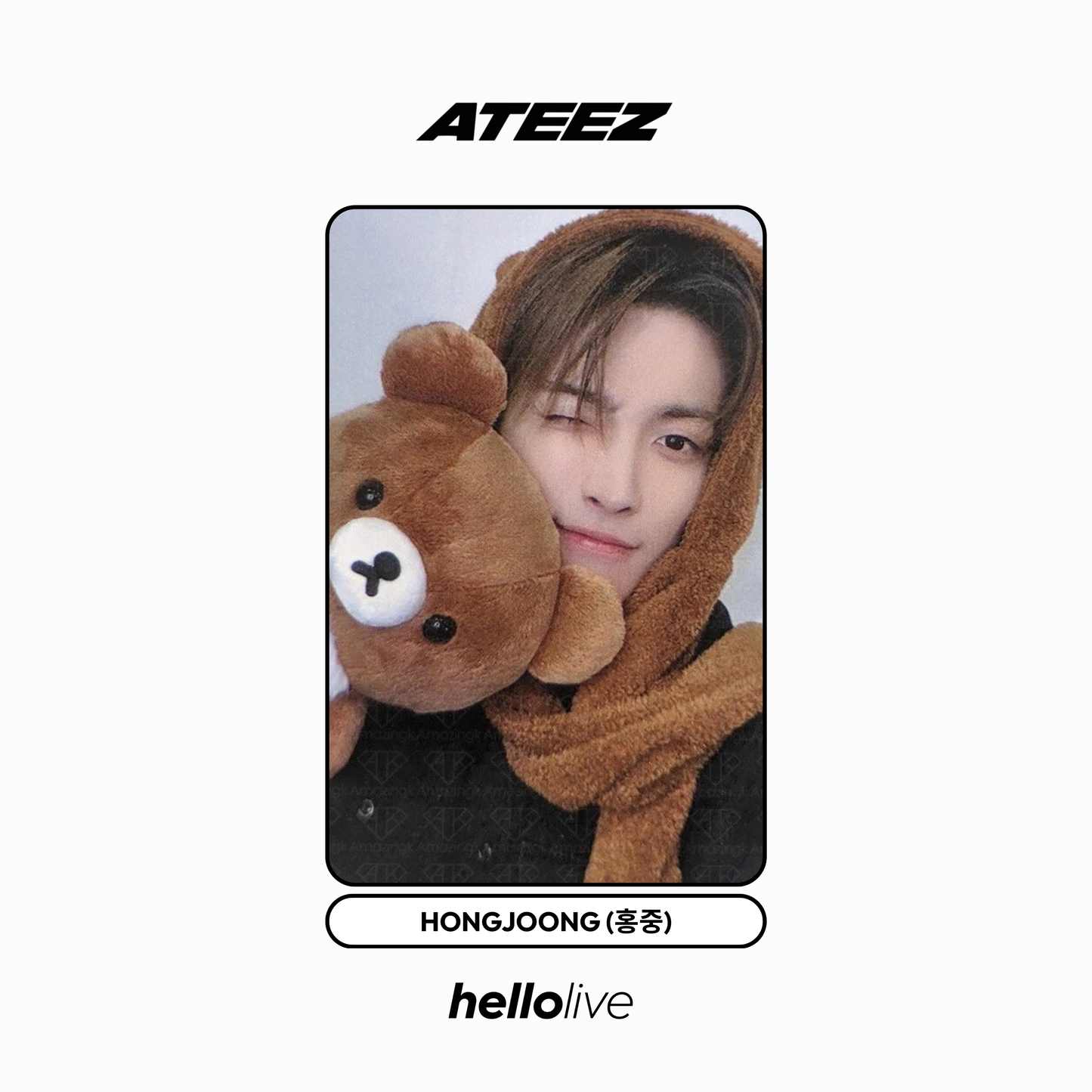 [hellolive] ateez - [golden hour : part. 3 fansign 2.0 rilakkuma ver.] pob photocard