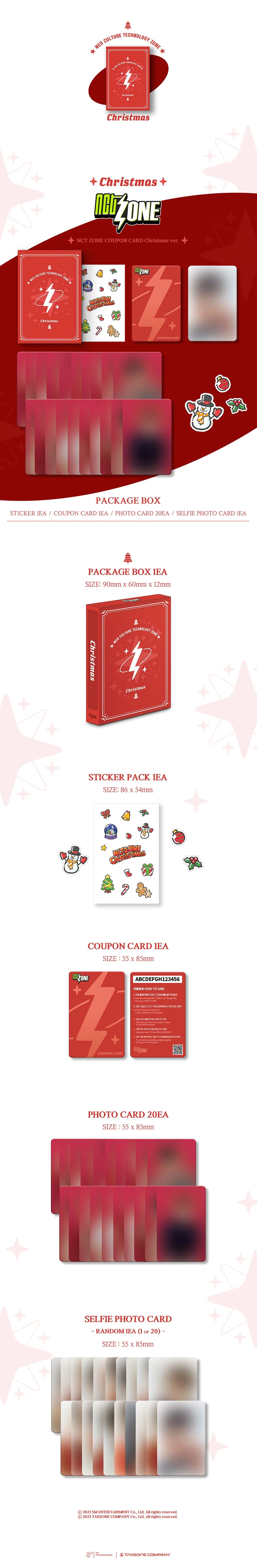 nct - nct zone coupon card (christmas ver.)