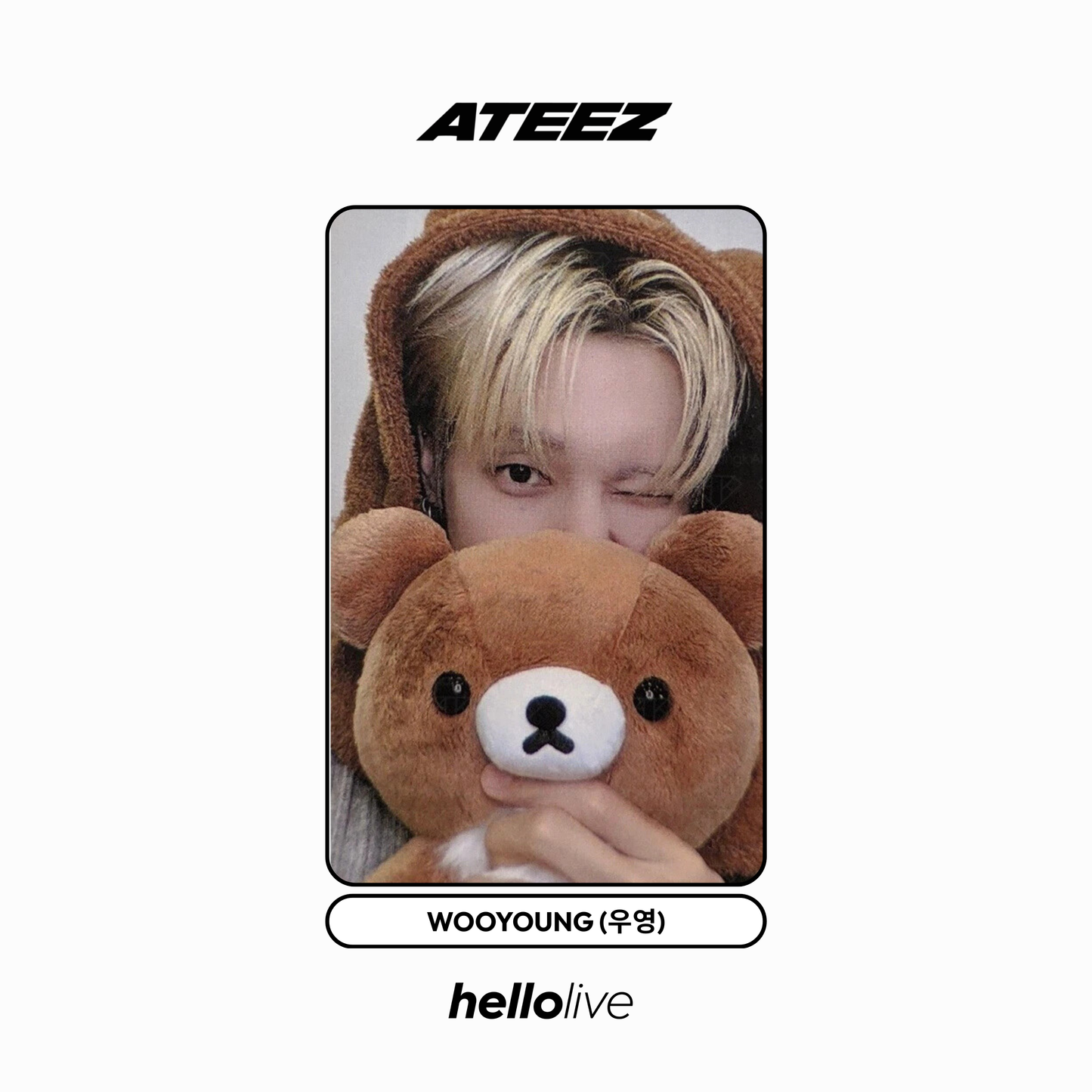 [hellolive] ateez - [golden hour : part. 3 fansign 2.0 rilakkuma ver.] pob photocard