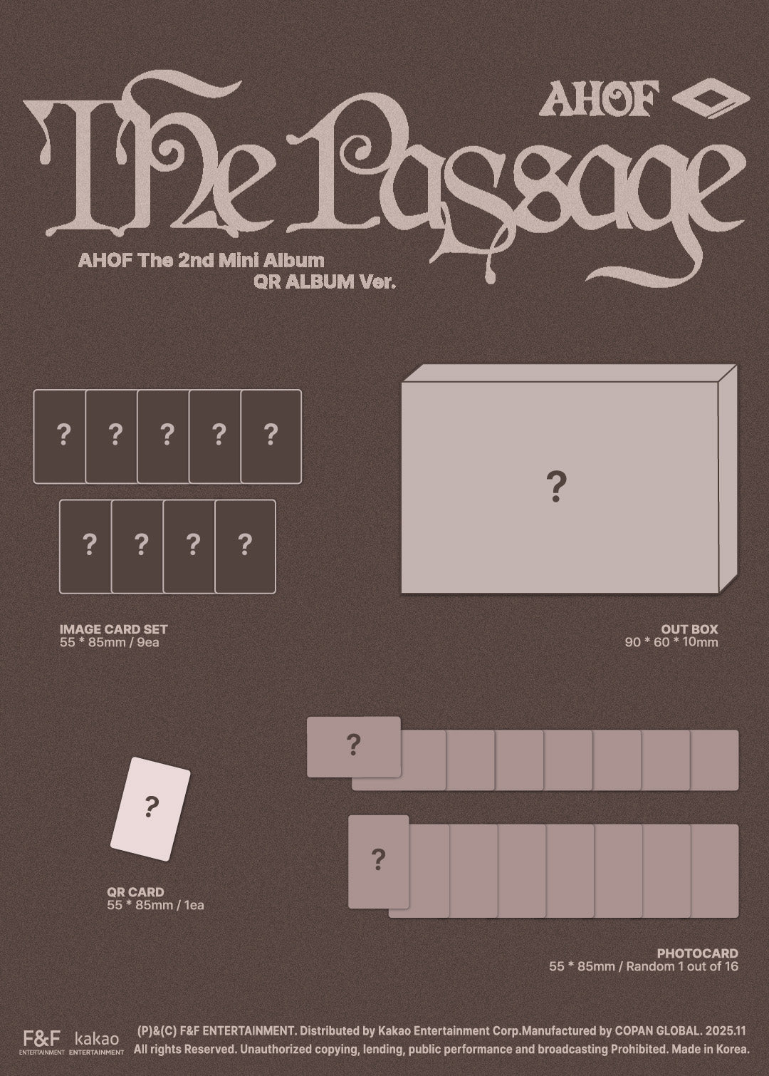ahof - 2nd mini album [the passage] qr album ver.