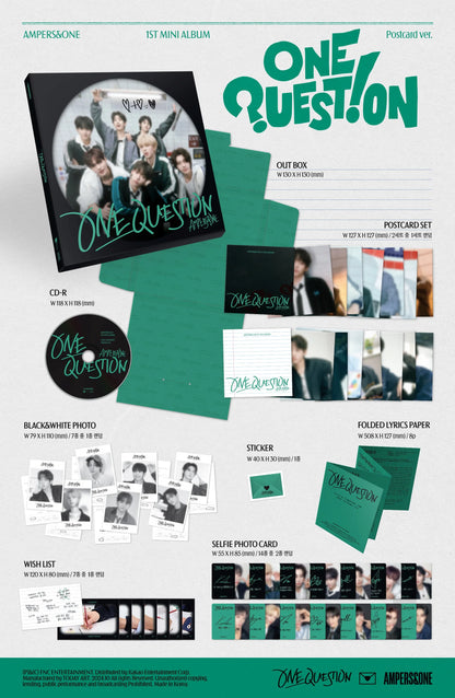 ampers&one - 1st mini album [one question] postcard ver.