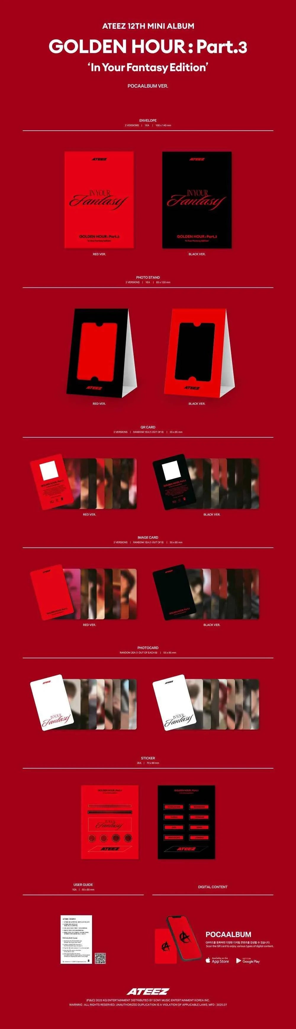 ateez - [golden hour : part. 3 'in your fantasy edition'] pocaalbum ver.