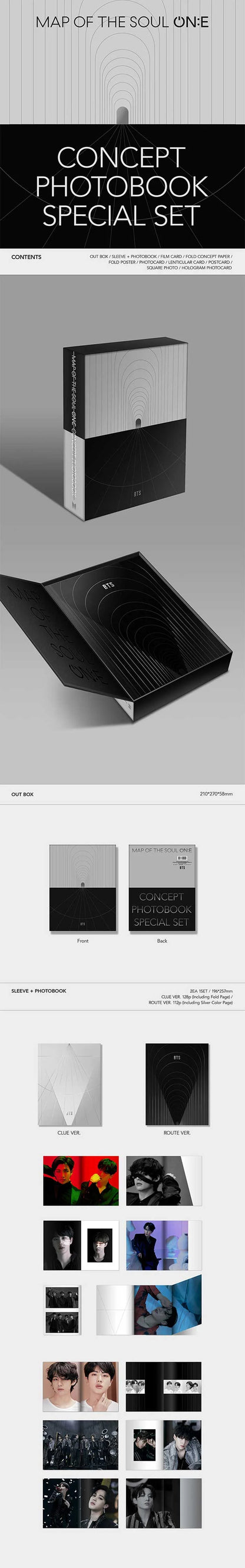 bts - map of the soul on:e concept photobook special set