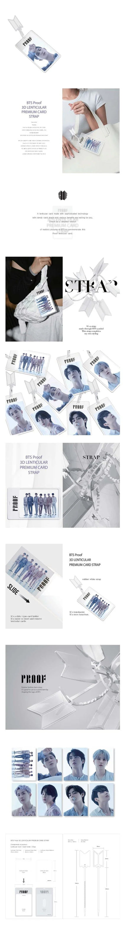 bts - proof 3d lenticular premium card strap