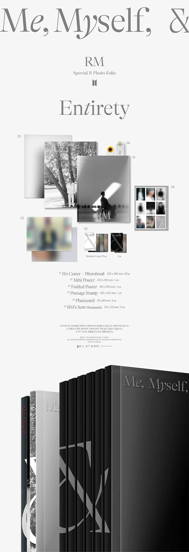 rm -  special 8 photo-folio me, myself, and rm 'entirety'
