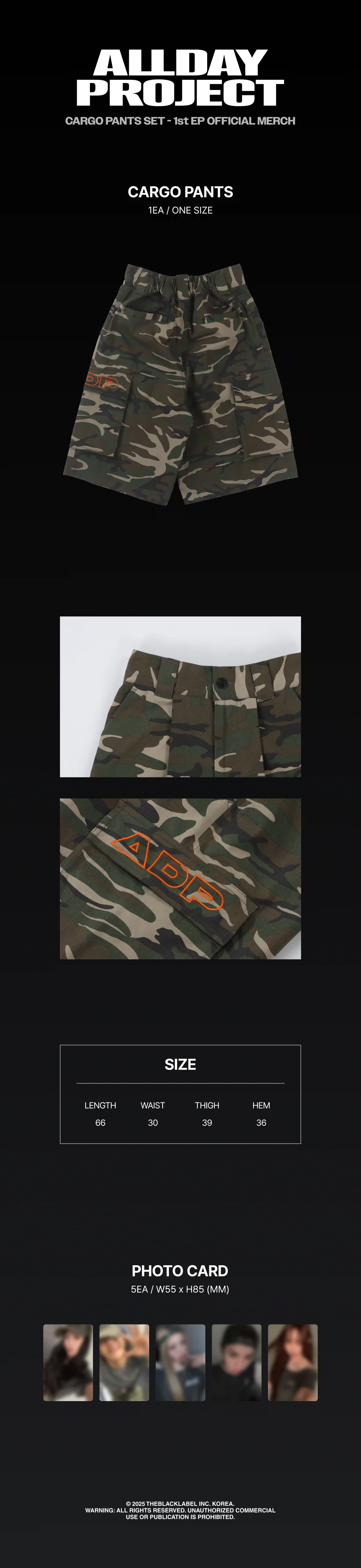 allday project - [1st ep] official md cargo pants set