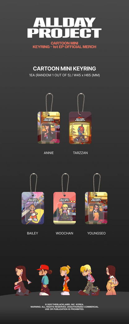 allday project - [1st ep] official md cartoon mini keyring