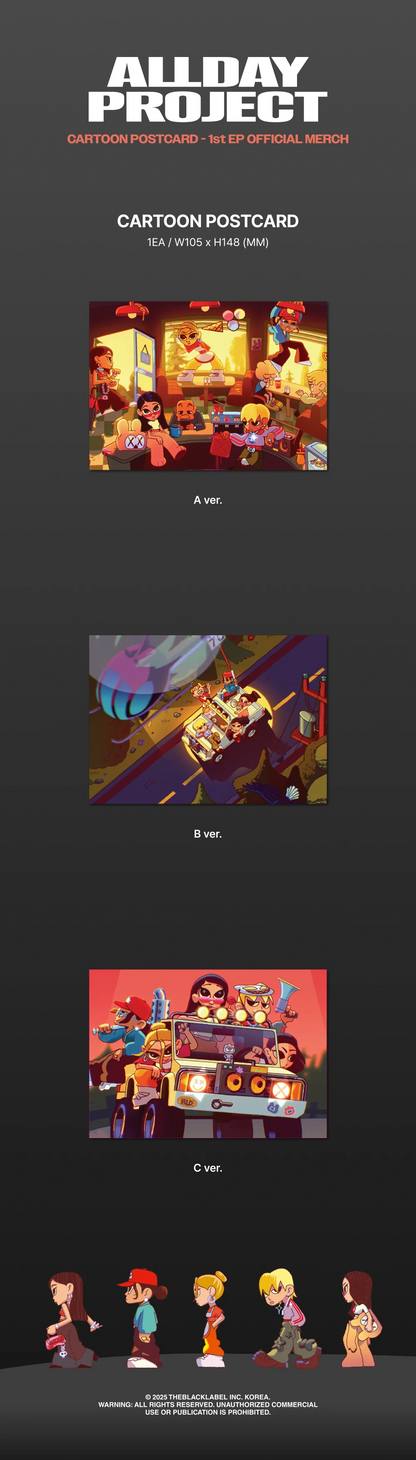 allday project - [1st ep] official md cartoon postcard