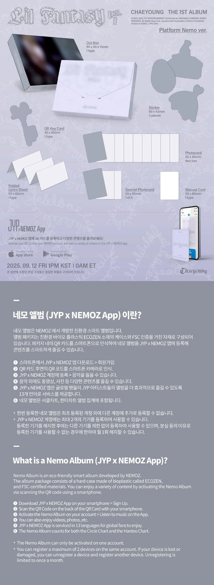 chaeyoung - 1st album [lil fantasy vol. 1] platform nemo ver.