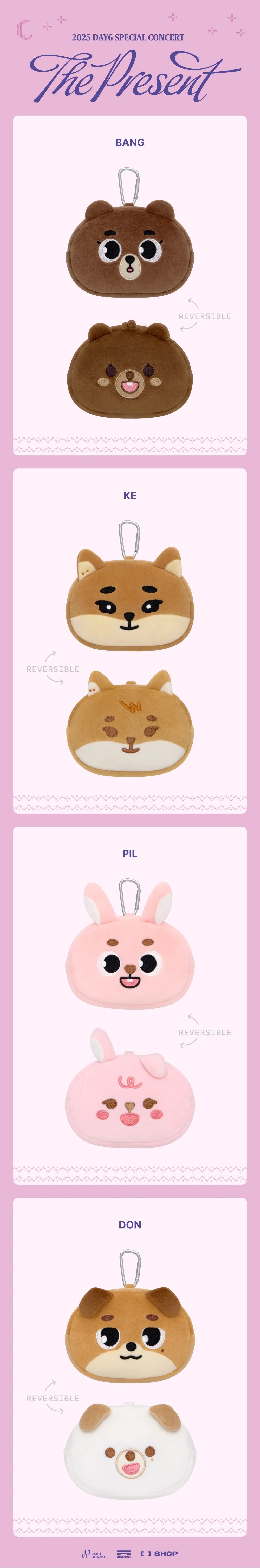 day6 - [the present 2025 special concert] official md denimalz reversible pouch