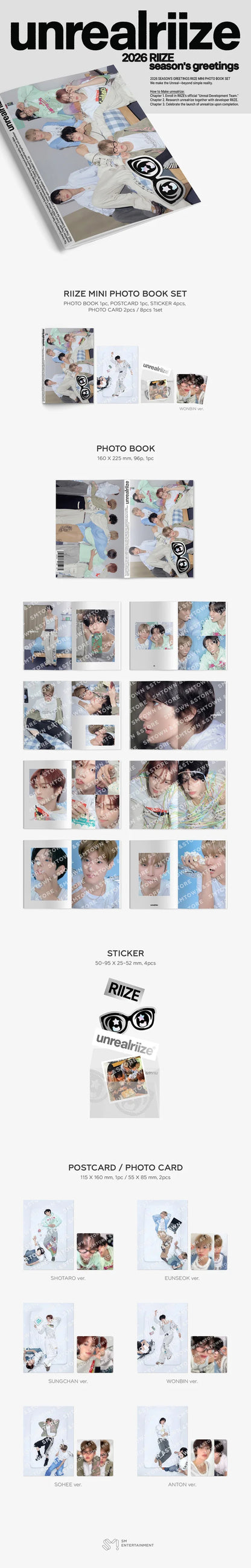 riize - [2026 season's greetings] official md photobook set