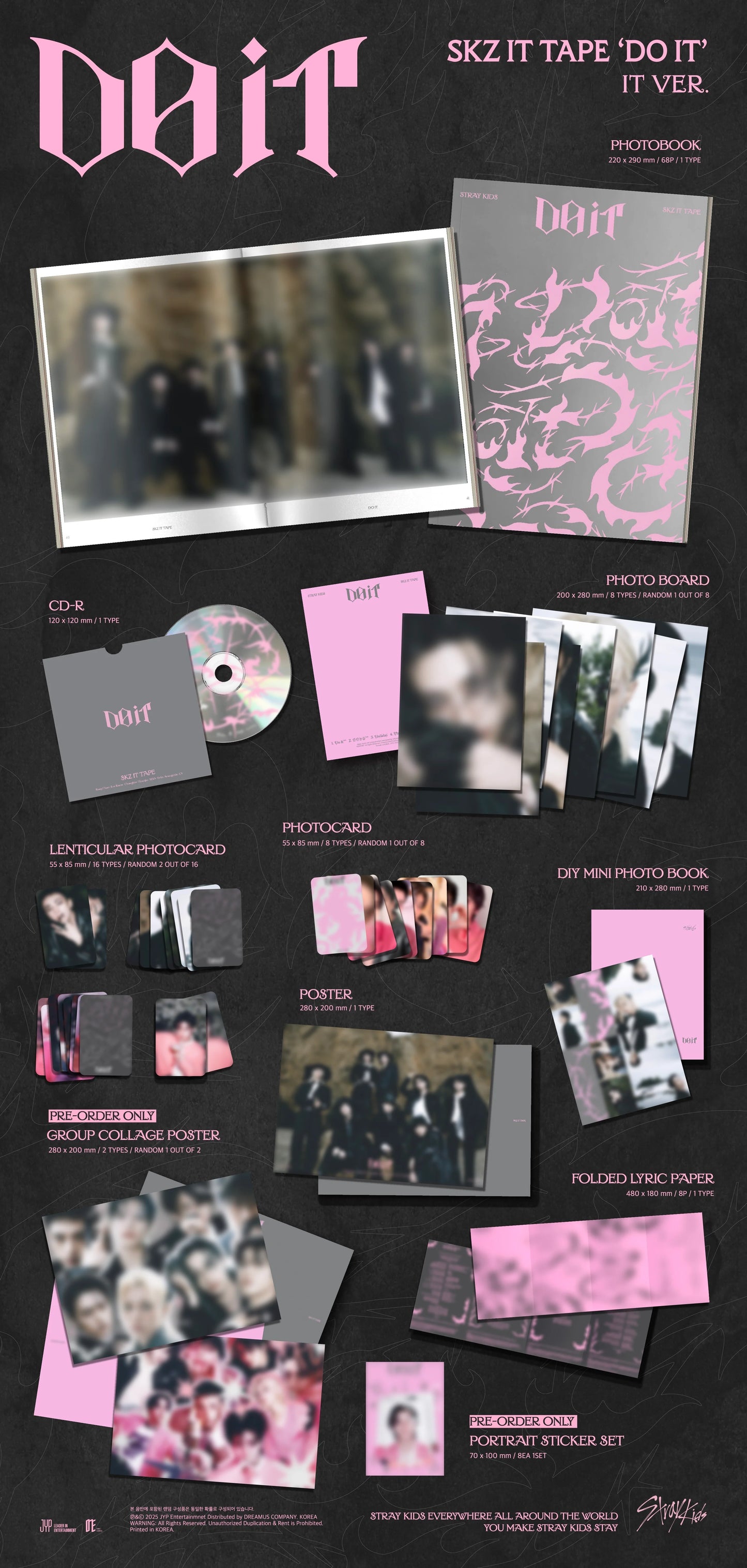 stray kids - skz it tape [do it] it ver. lucky draw event