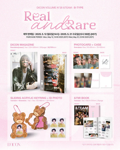 dicon volume n°28 &team real and rare - cover : &team