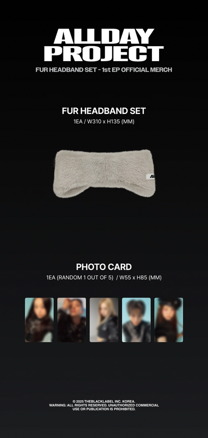 allday project - [1st ep] official md fur headband set