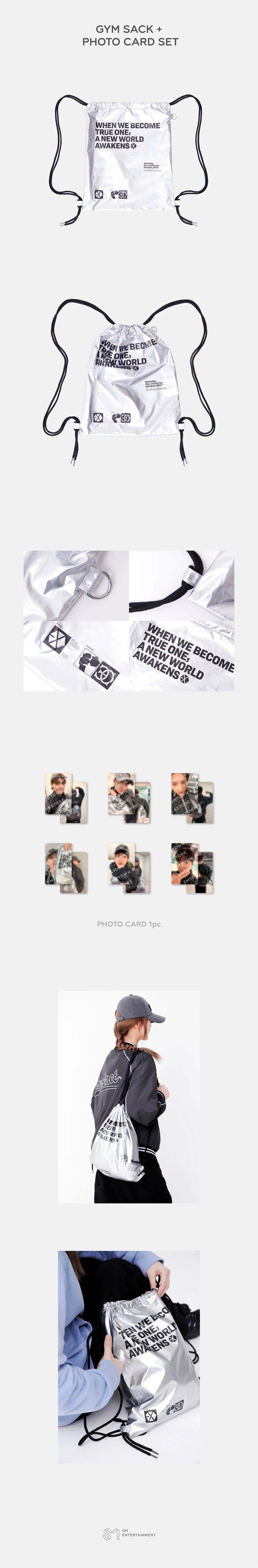 exo - ['exo'verse' 2025 exo fan meeting] official md gym sack + photocard