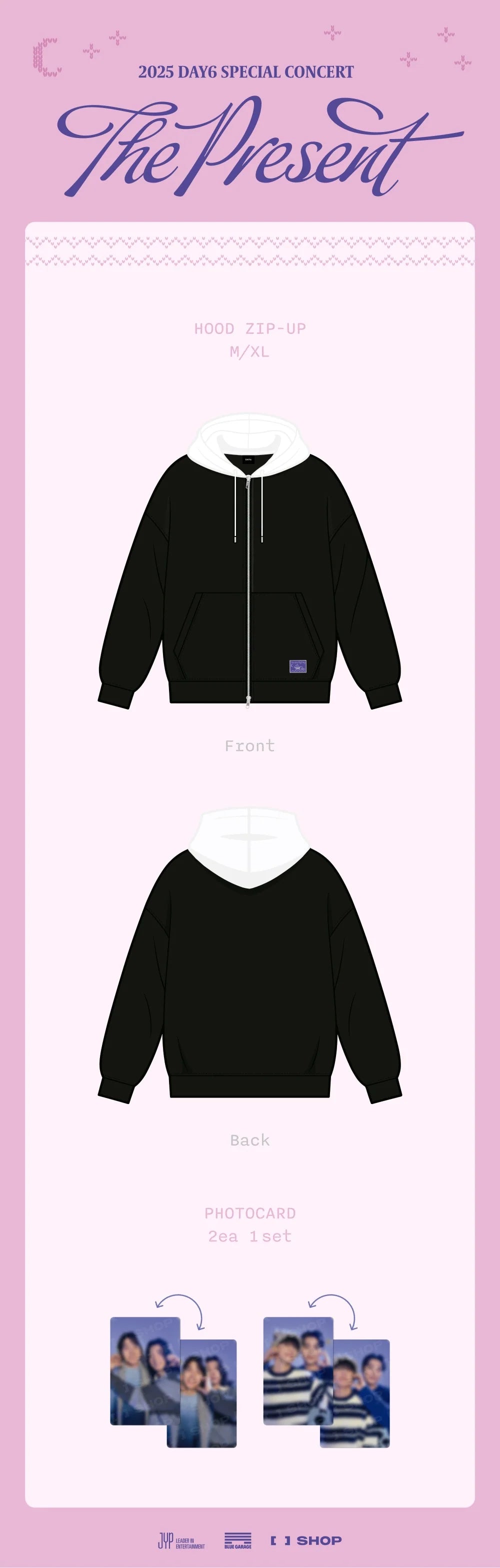 day6 - [the present 2025 special concert] official md zip-up hoodie