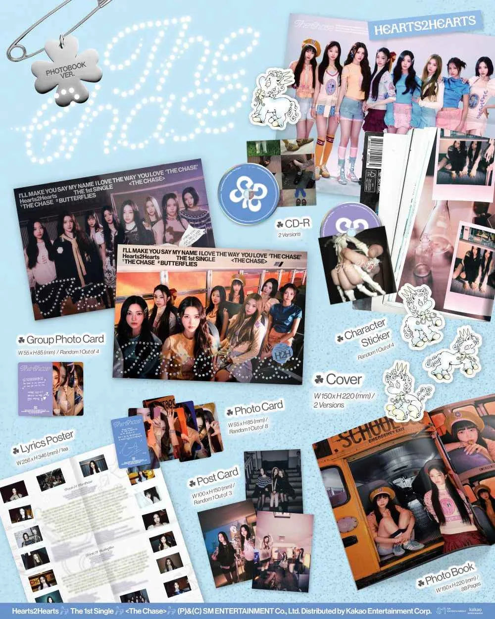 hearts2hearts - 1st single album [the chase] photobook ver.