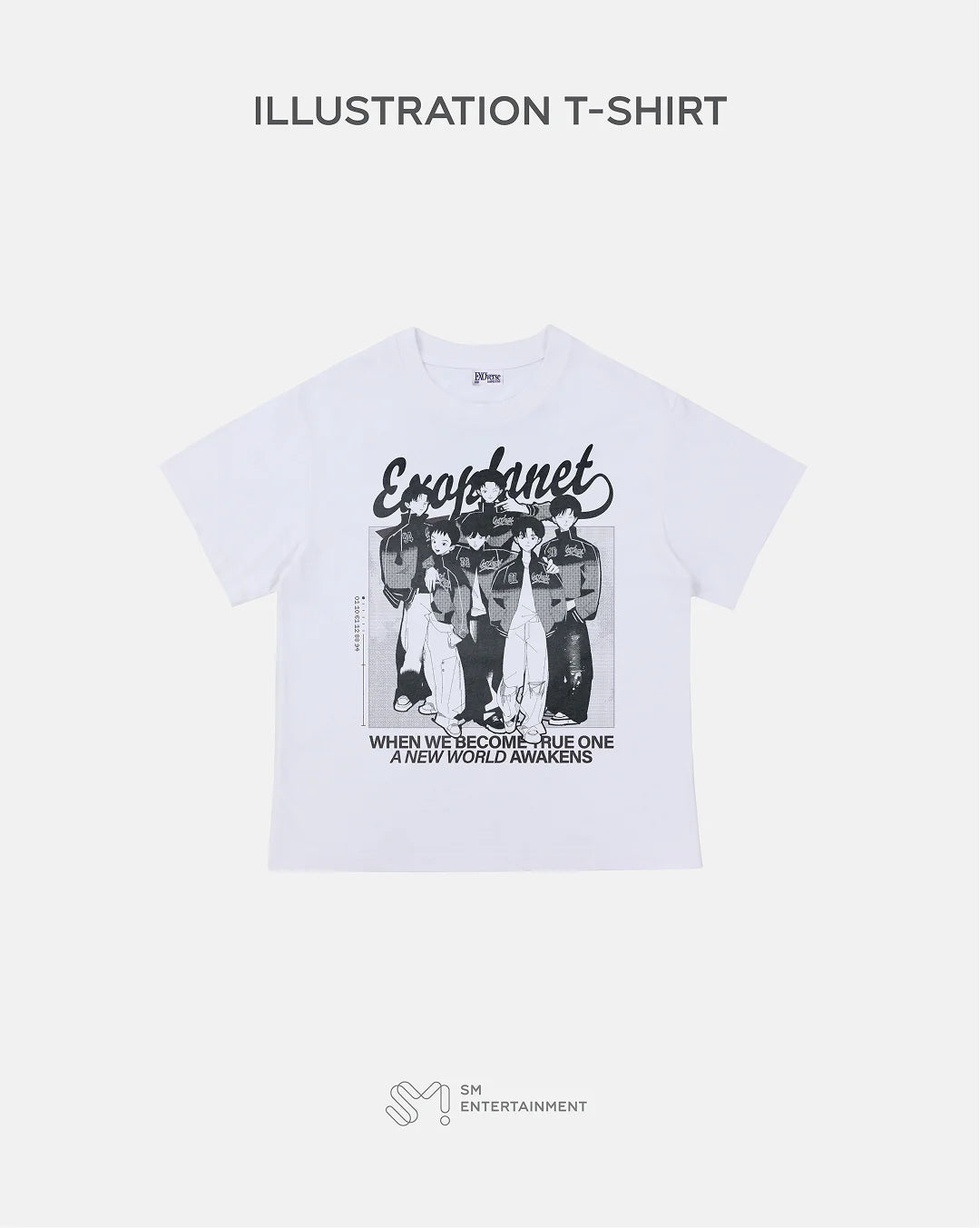 exo - ['exo'verse' 2025 exo fan meeting] official md illustration t-shirt