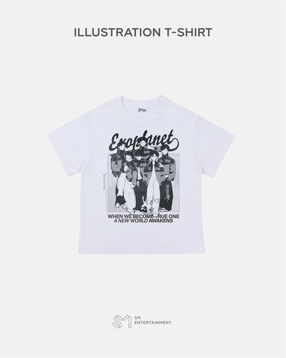 exo - ['exo'verse' 2025 exo fan meeting] official md illustration t-shirt