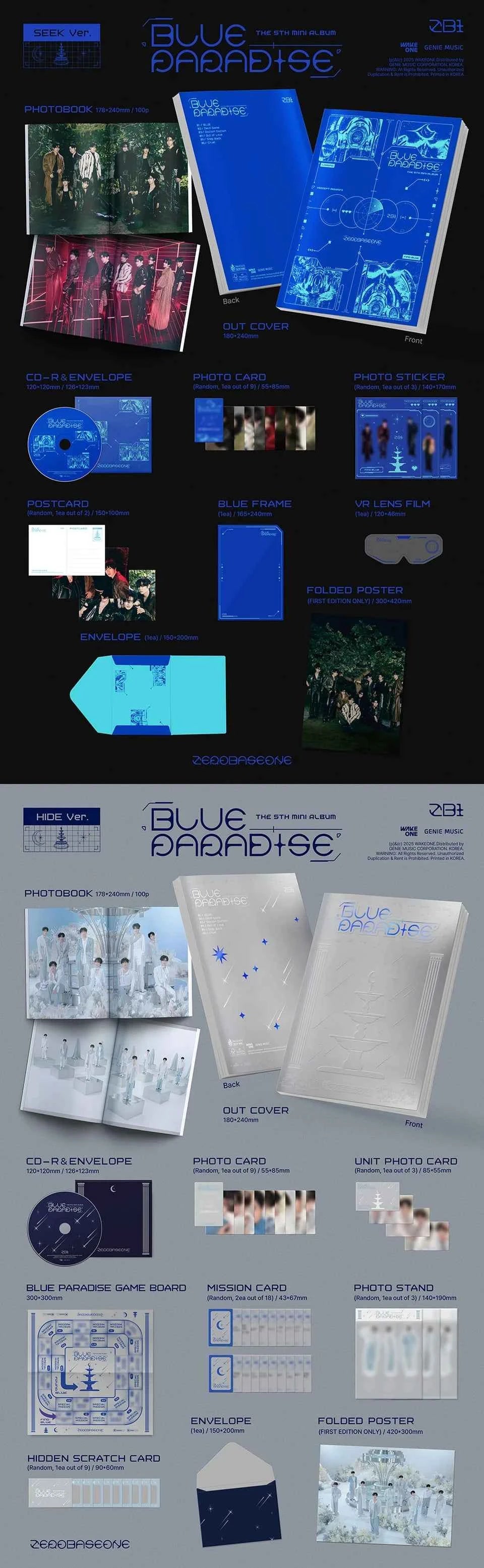 zerobaseone - the 5th mini album [blue paradise] standard ver.