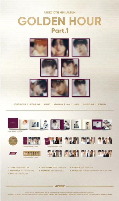ateez - 10th mini album [golden hour : part. 1] digipak ver.