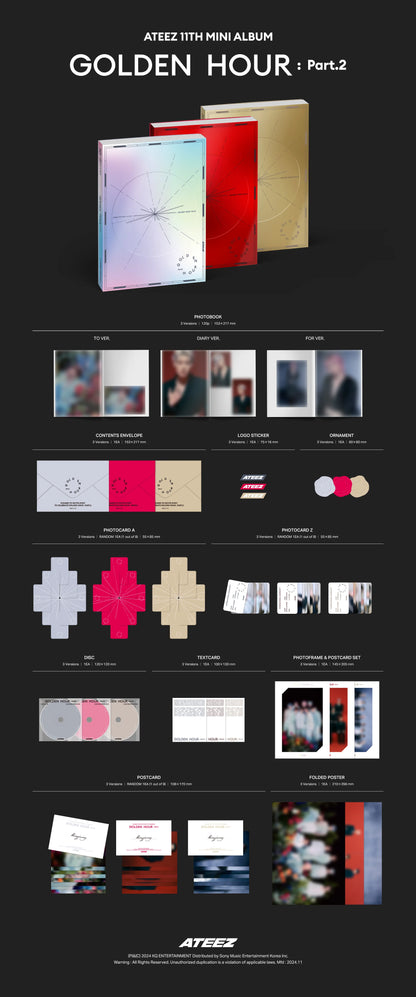 ateez - 11th mini album [golden hour : part. 2] standard ver.