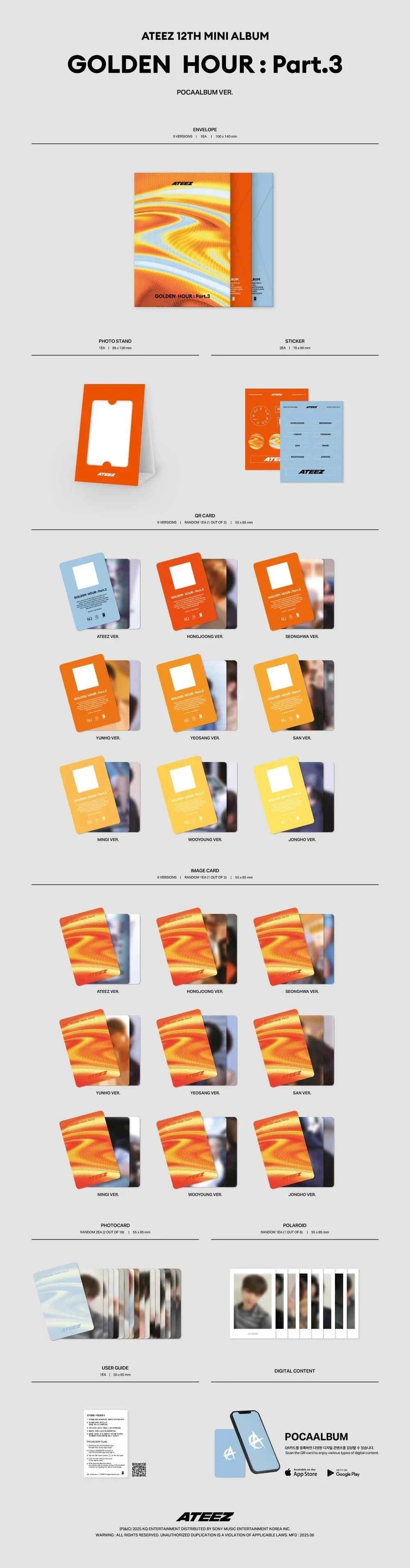 ateez - [golden hour : part. 3] pocaalbum ver.