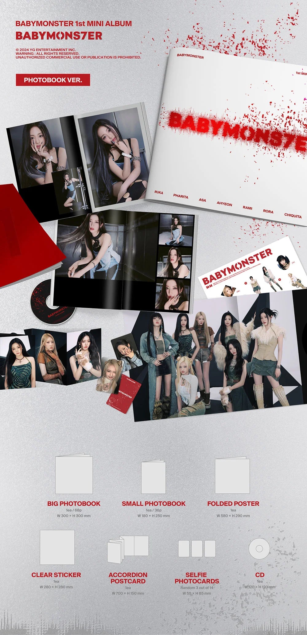 babymonster - 1st mini album [babymons7er] photobook ver.