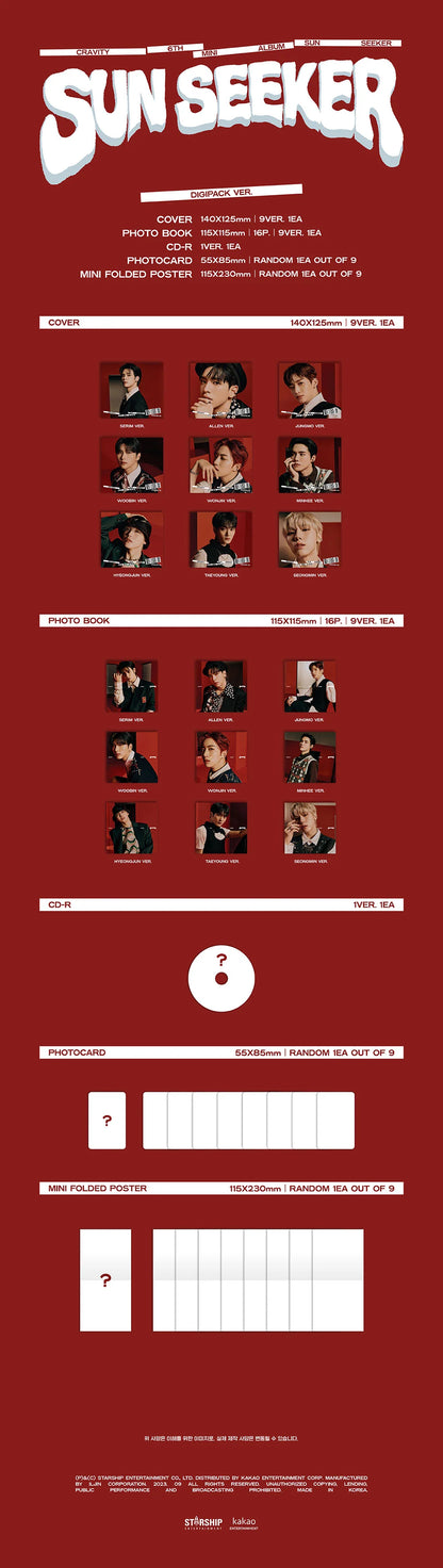 cravity - 6th mini album [sun seeker] digipack ver.