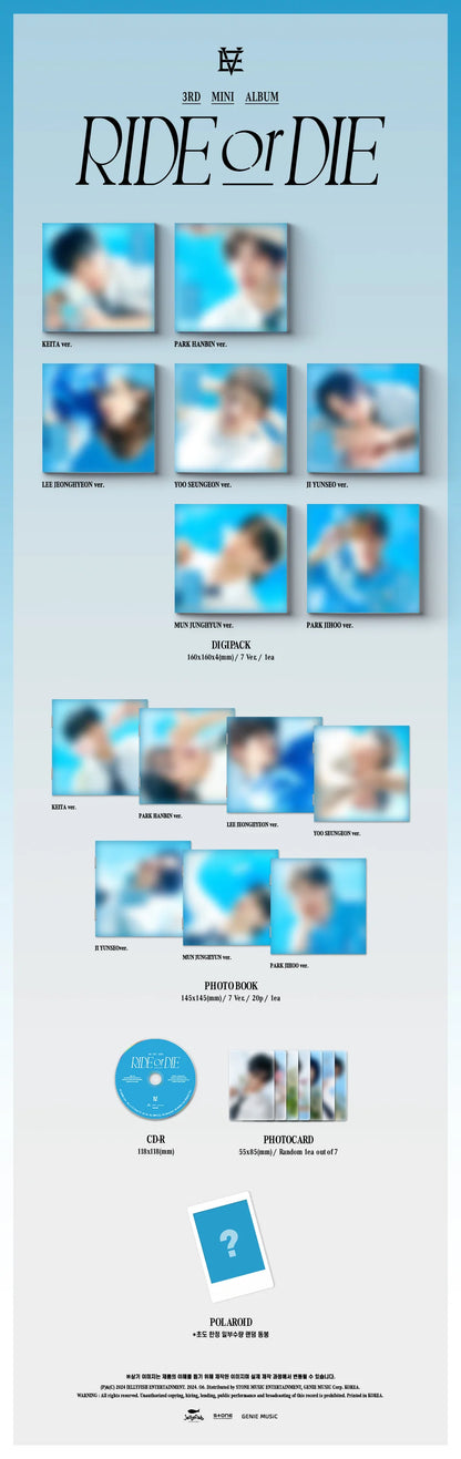 evnne - 3rd mini album [ride or die] digipack ver.