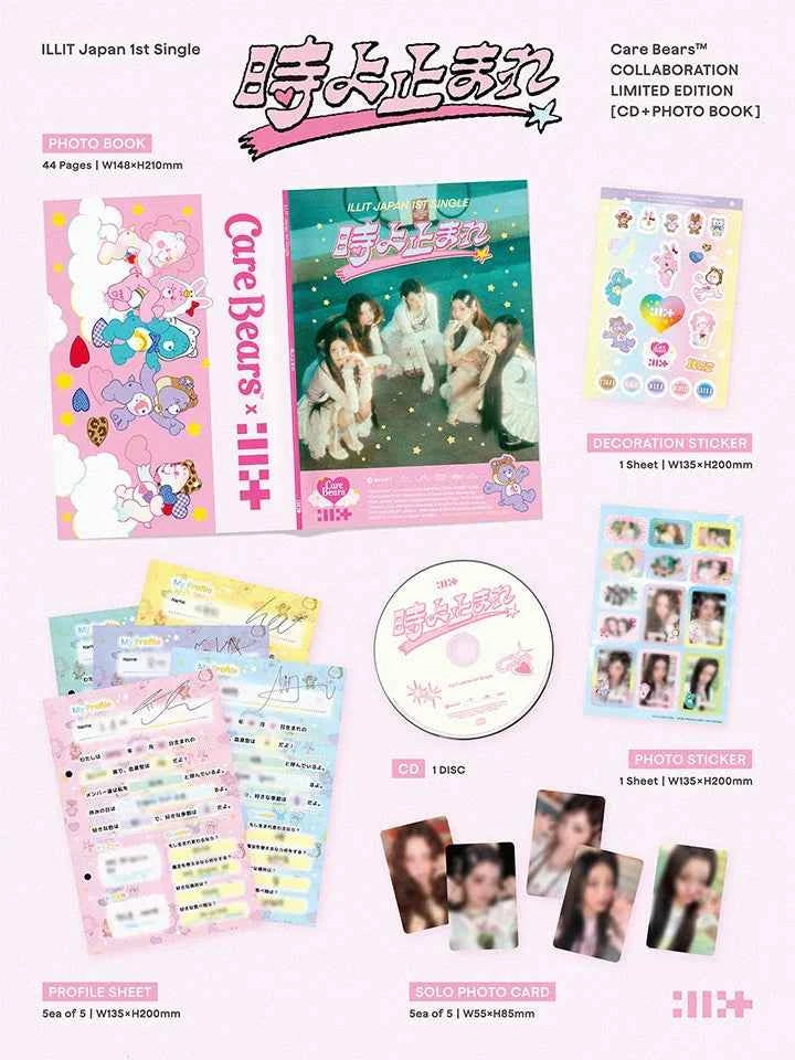 illit - japan 1st single album [toki yo tomare] character collaboration edition