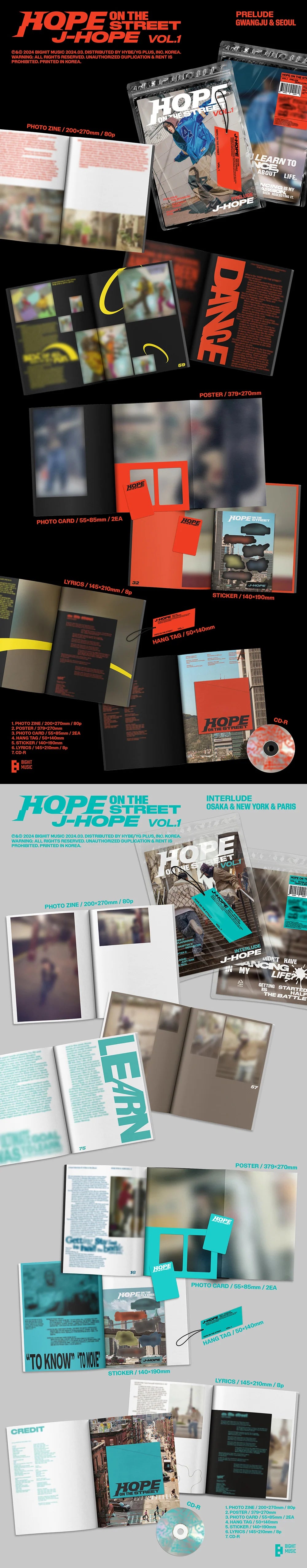 j-hope - hope on the street vol. 1 (standard album + weverse album)