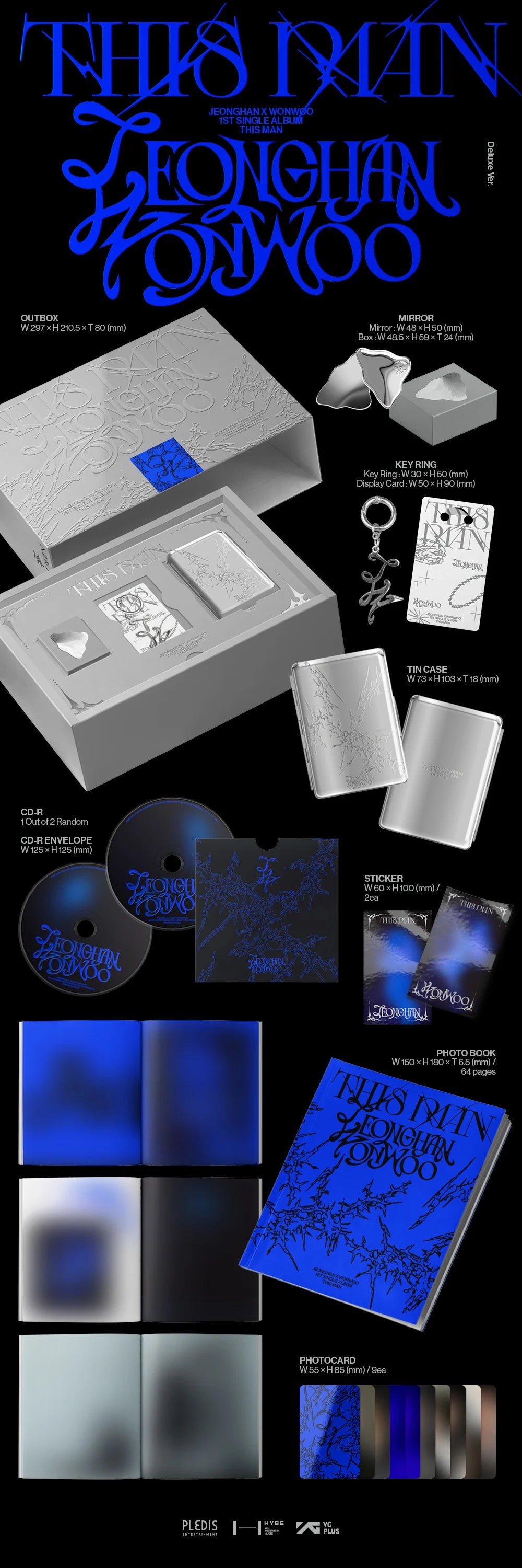 jeonghan x wonwoo (seventeen) - 1st single album [this man] deluxe ver.