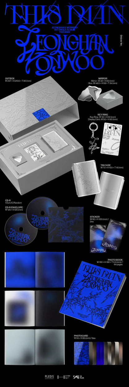 jeonghan x wonwoo (seventeen) - 1st single album [this man] deluxe ver.