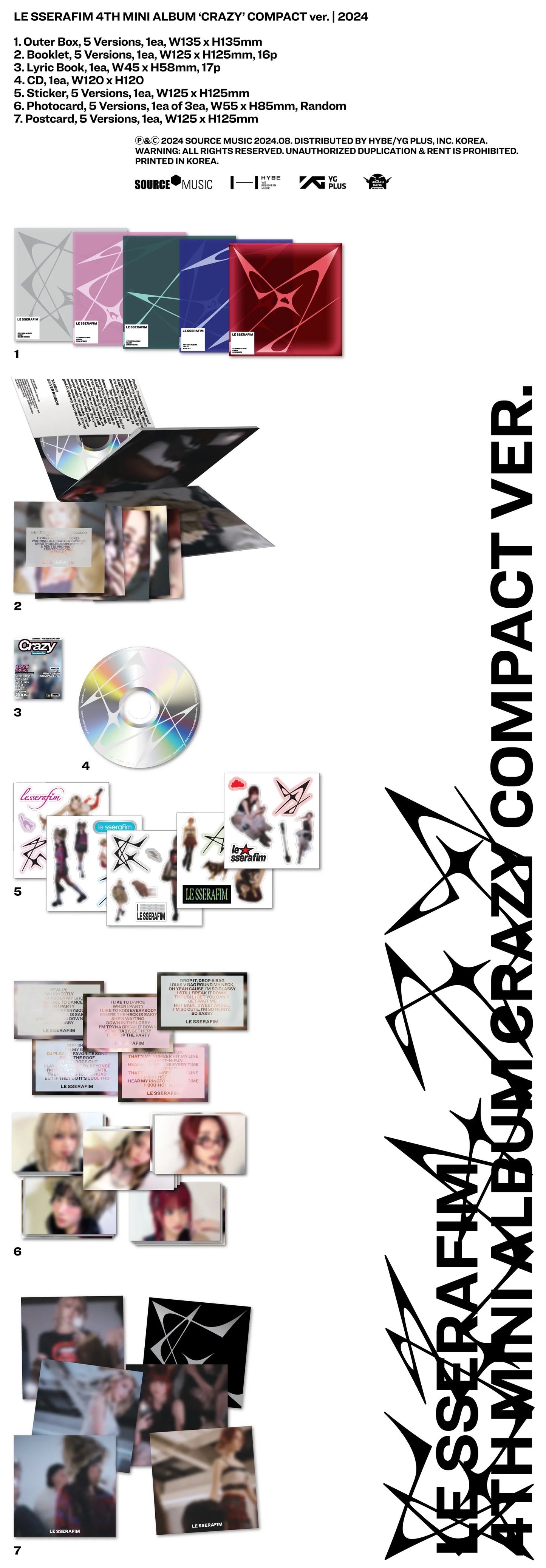 le sserafim - 4th mini album [crazy] compact ver.