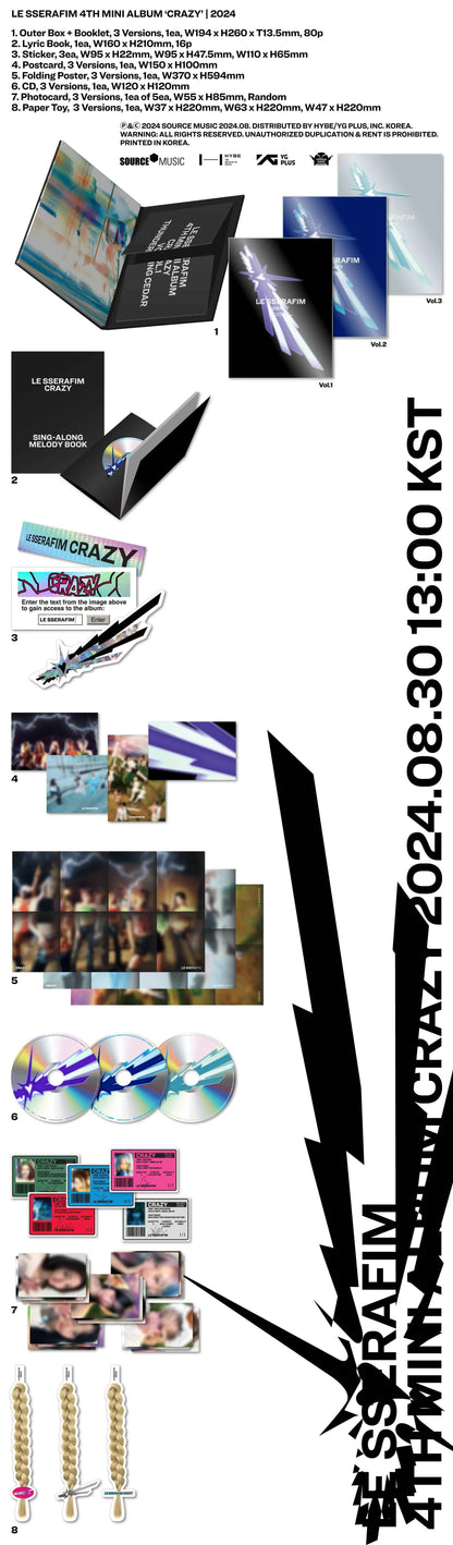 le sserafim - 4th mini album [crazy] standard ver.