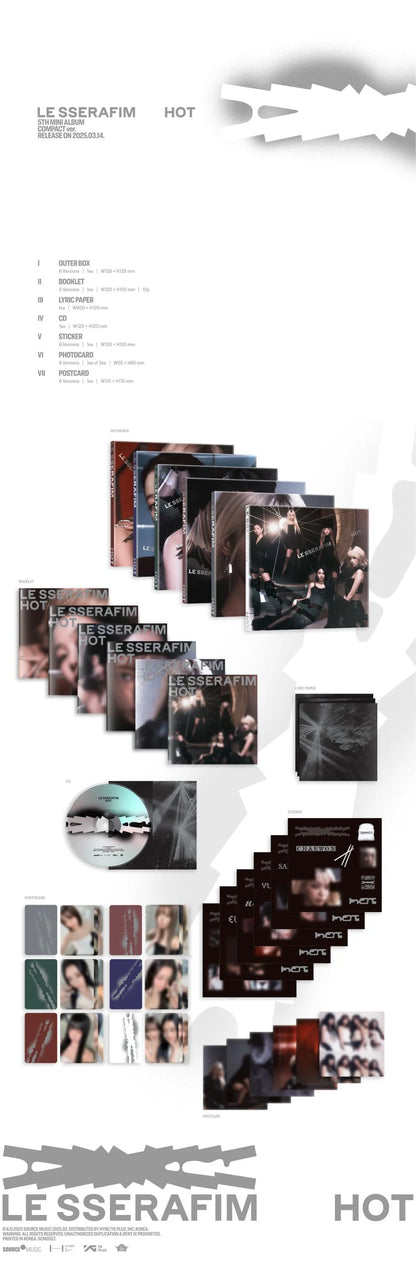 le sserafim - 5th mini album [hot] compact ver.