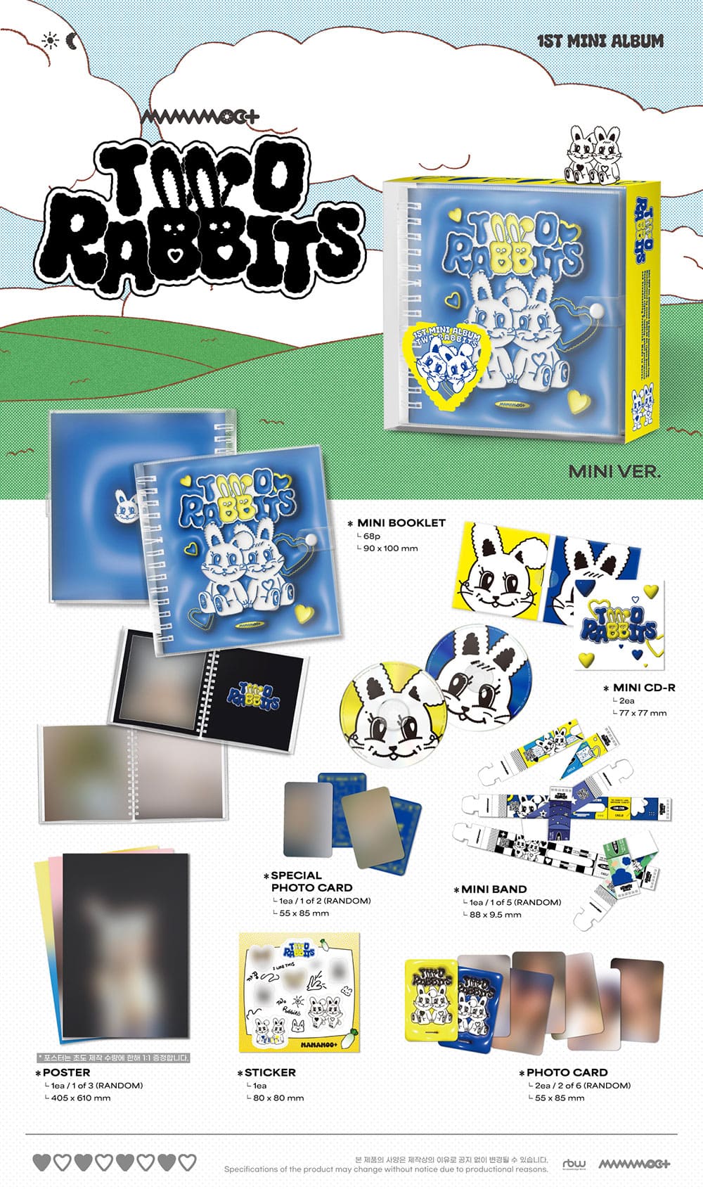 mamamoo+ - 1st mini album [two rabbits] mini ver.