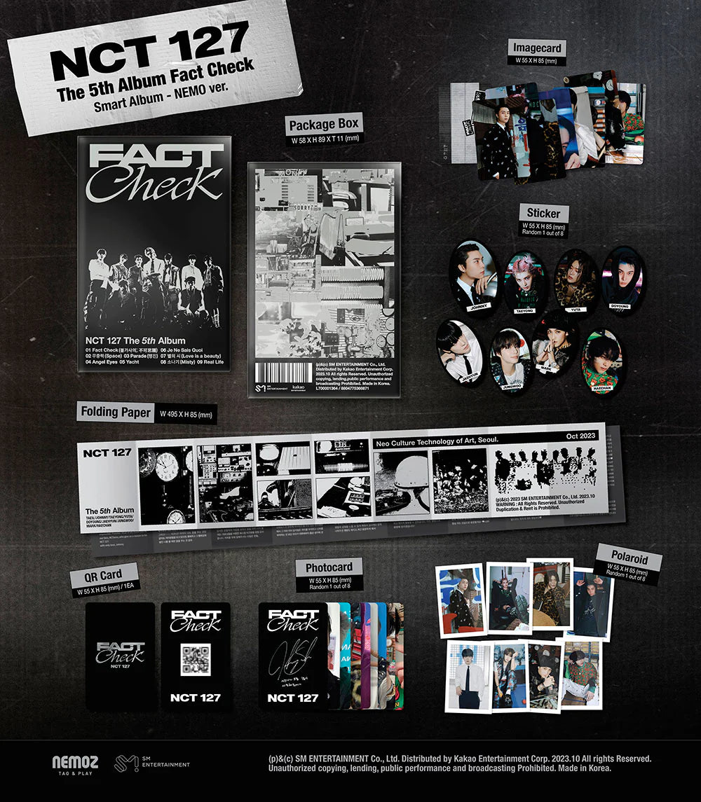 nct 127 - 5th mini album [fact check] smart album (qr ver.)