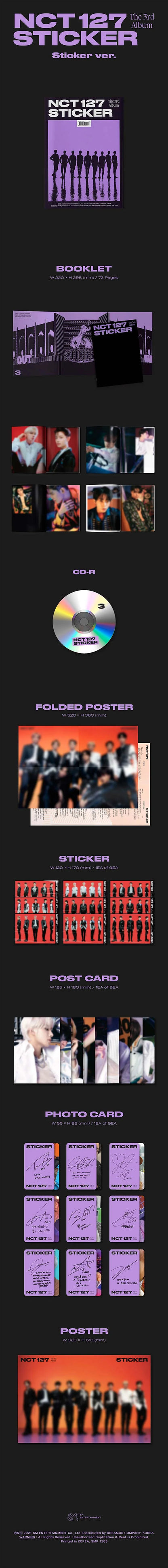 nct 127 - sticker [3rd album] sticker ver.