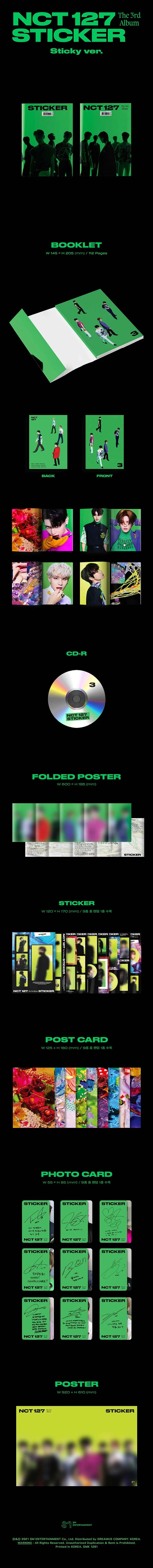 nct 127 - sticker [3rd album] sticky ver.